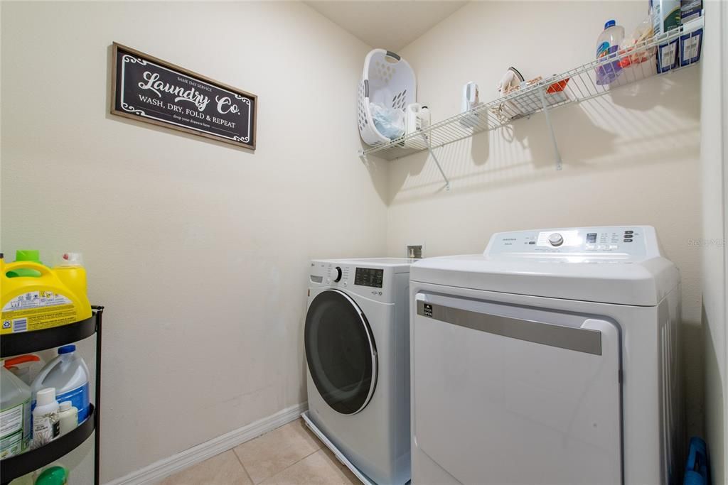 Laundry room at top of stairs (washer & dryer do not convey)