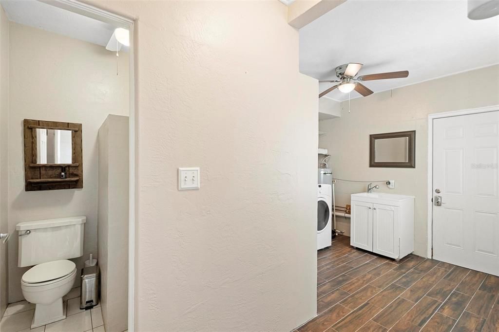 Utility Room with Full Bathroom.