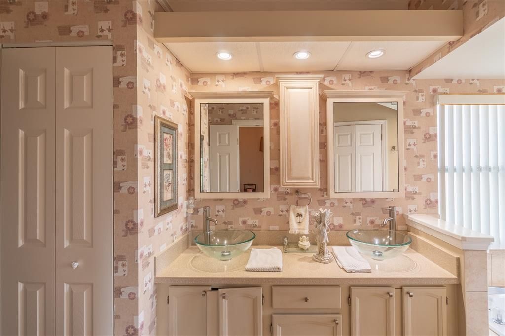 Master Bathroom with elegant double vanity