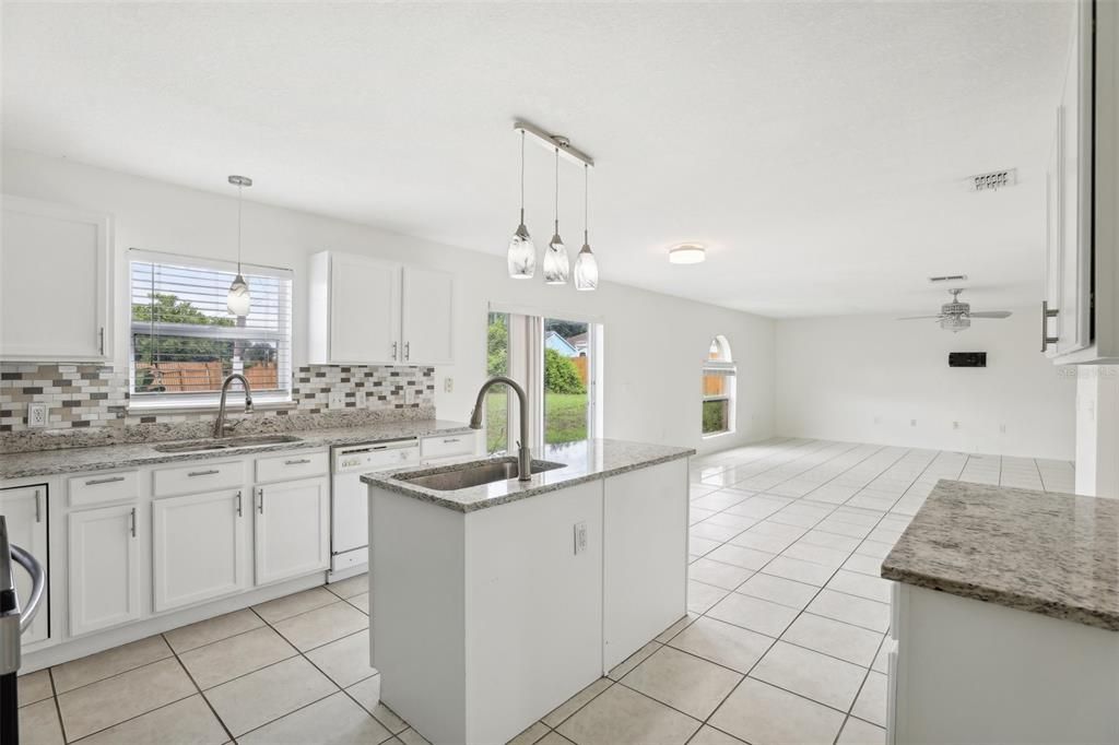 Kitchen & Family Room View