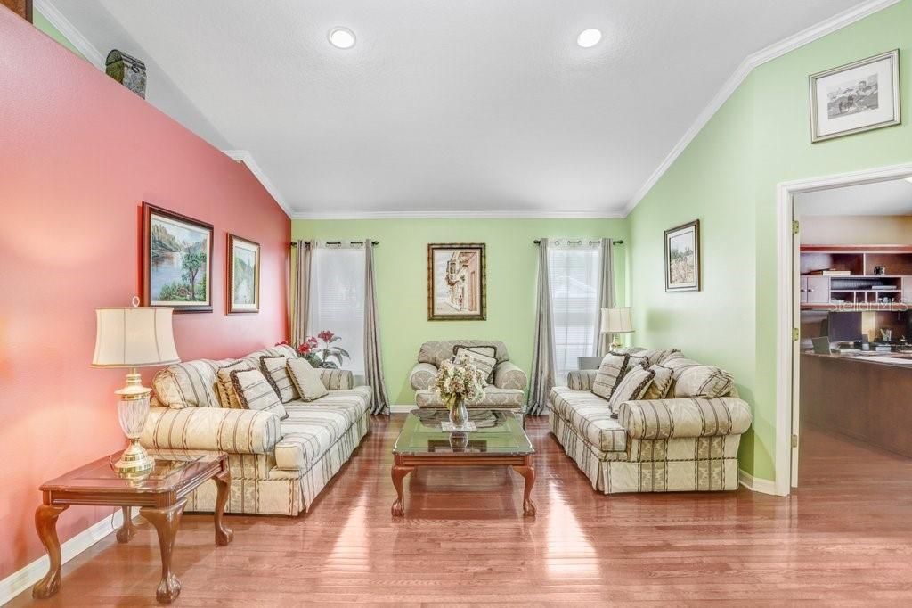 Living Room and Vaulted ceiling