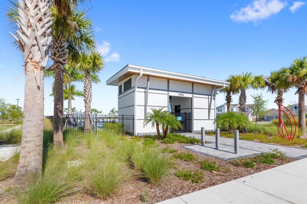 Community Pool Entrance