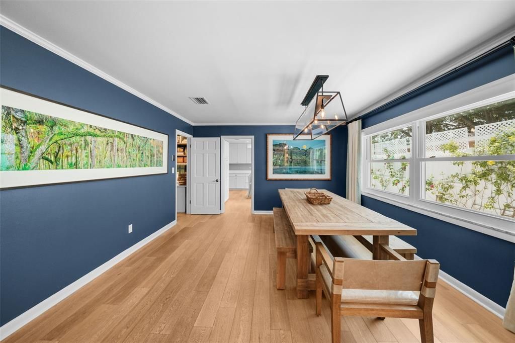 Dining room offers an abundance of space and natural light