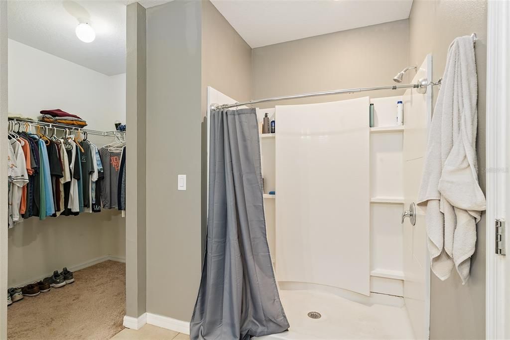 Walk in Closet & walk in Shower are displayed in the Owner's suite.