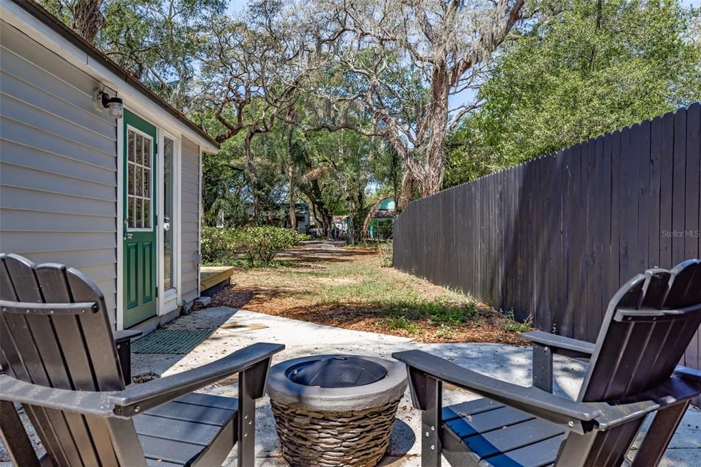 Main house patio area