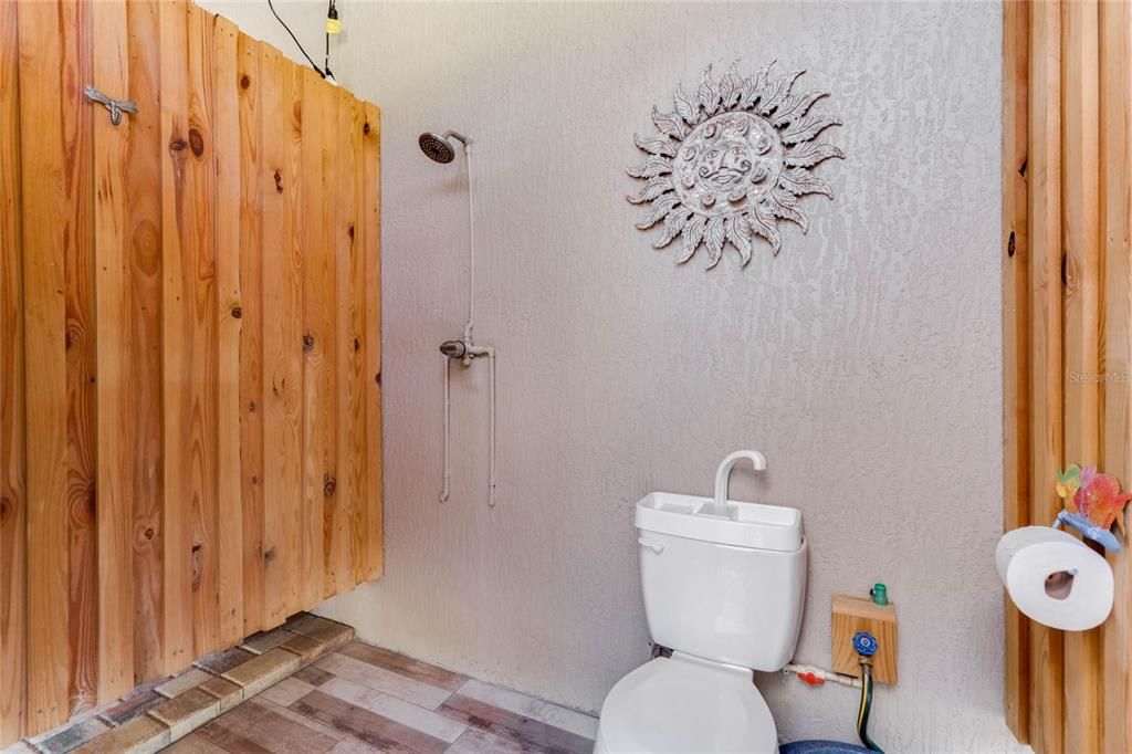 5th Full Bathroom on pool deck, Cabana Style