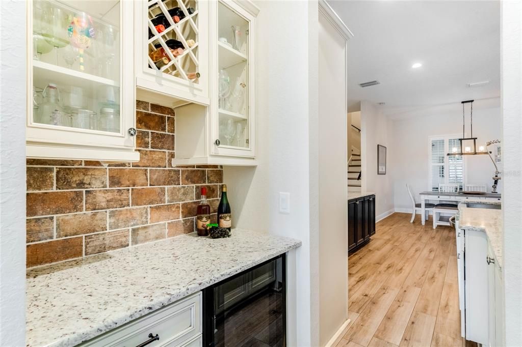 Butler Pantry w/ wine holder and wine refrigerator