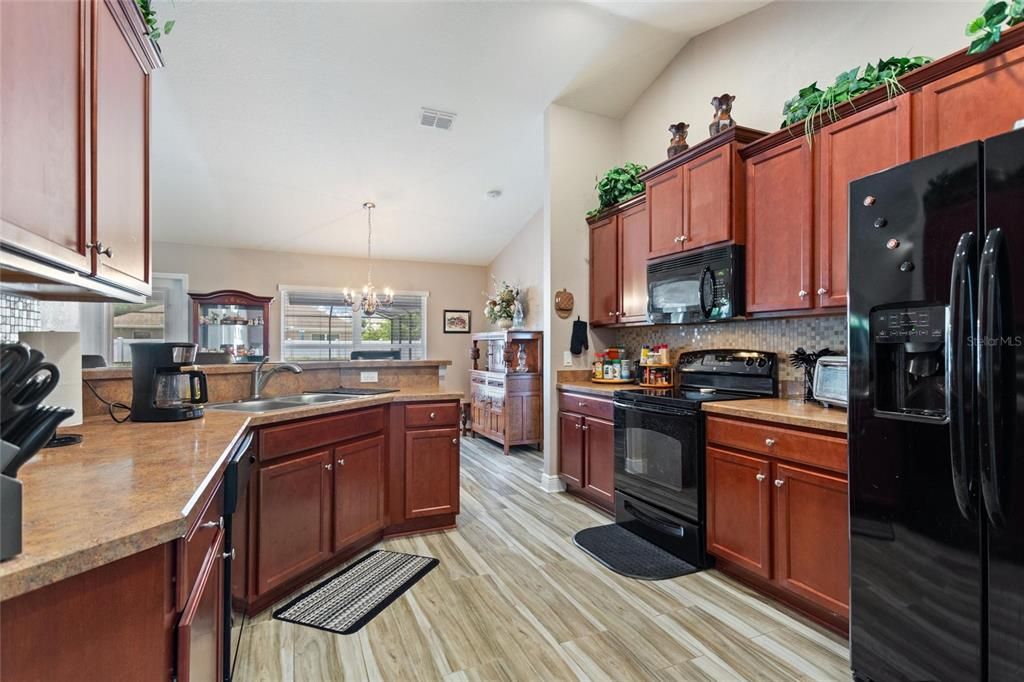 Open Kitchen with bar seating