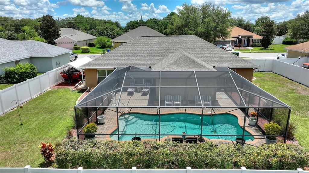 Rear Aerial View of House