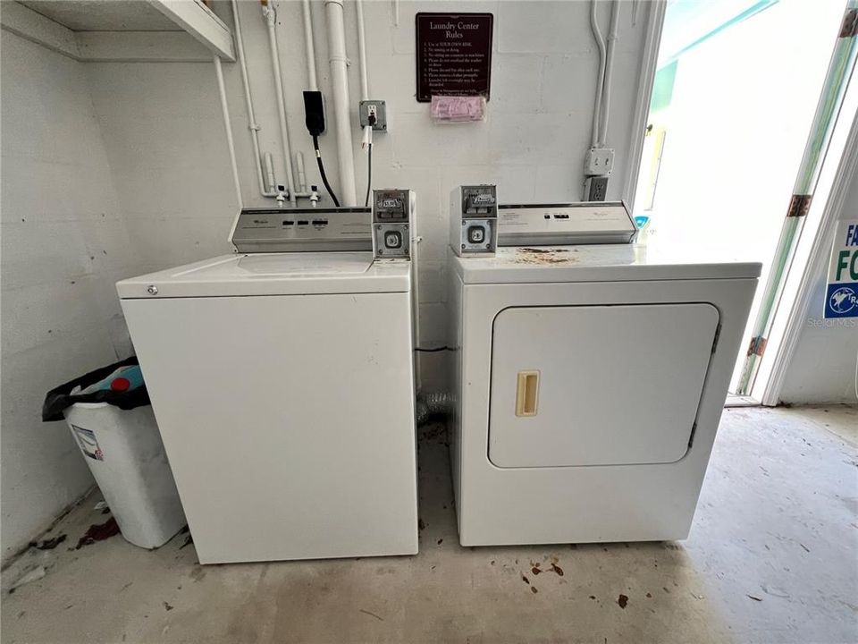 Coin Operated Washer & Dryer in Garage