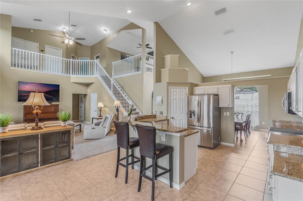 View from the Dinette. Open Floor Plan