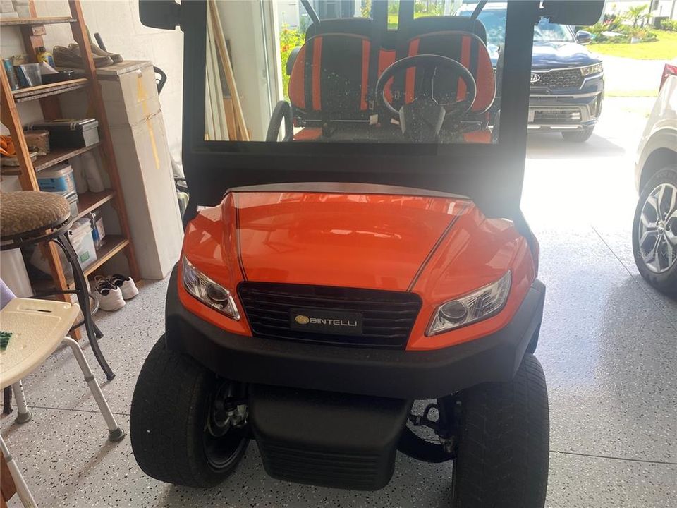 Golf car available for separate purchase