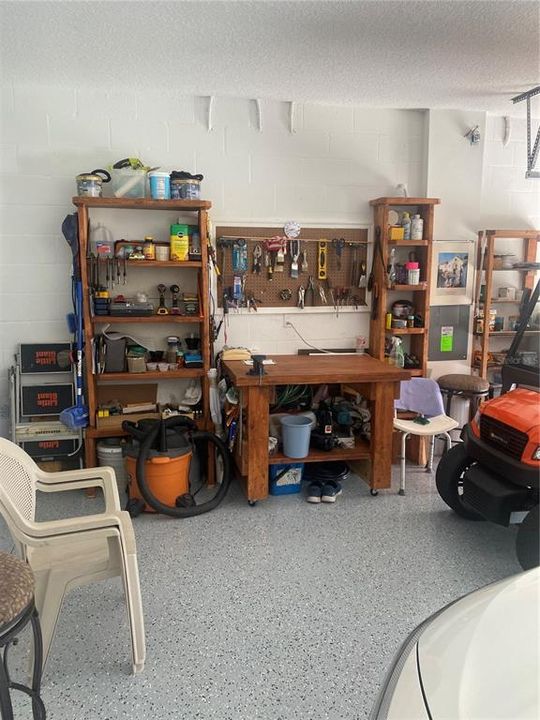 Garage workbench and storage