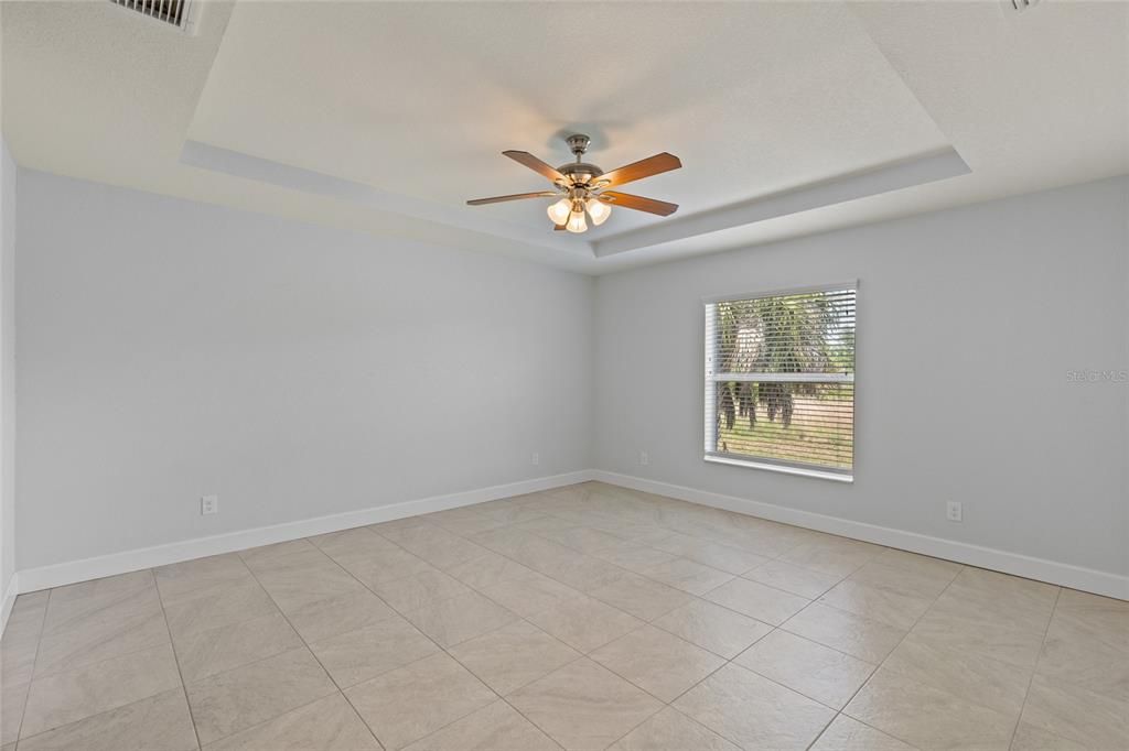 Master Bedroom with Tray Ceiling