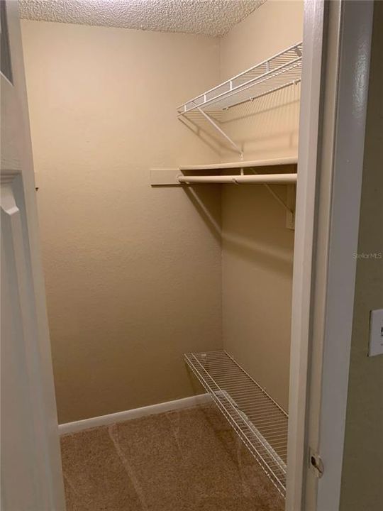 Shelving on both sides of the closet