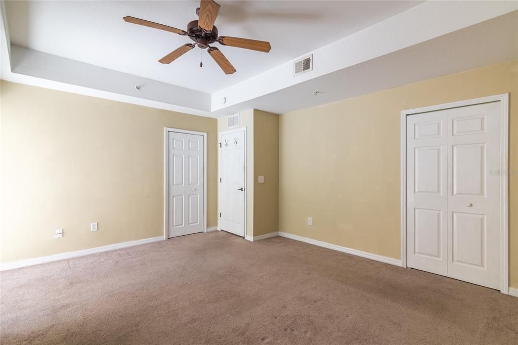 Large Master bedroom has 2 walk-in closets.