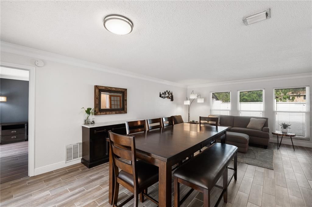 Beautiful wood plank tile throughout all main living areas!