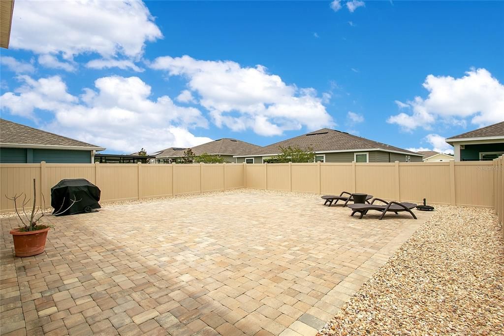 Backyard w/ Large Paver Patio