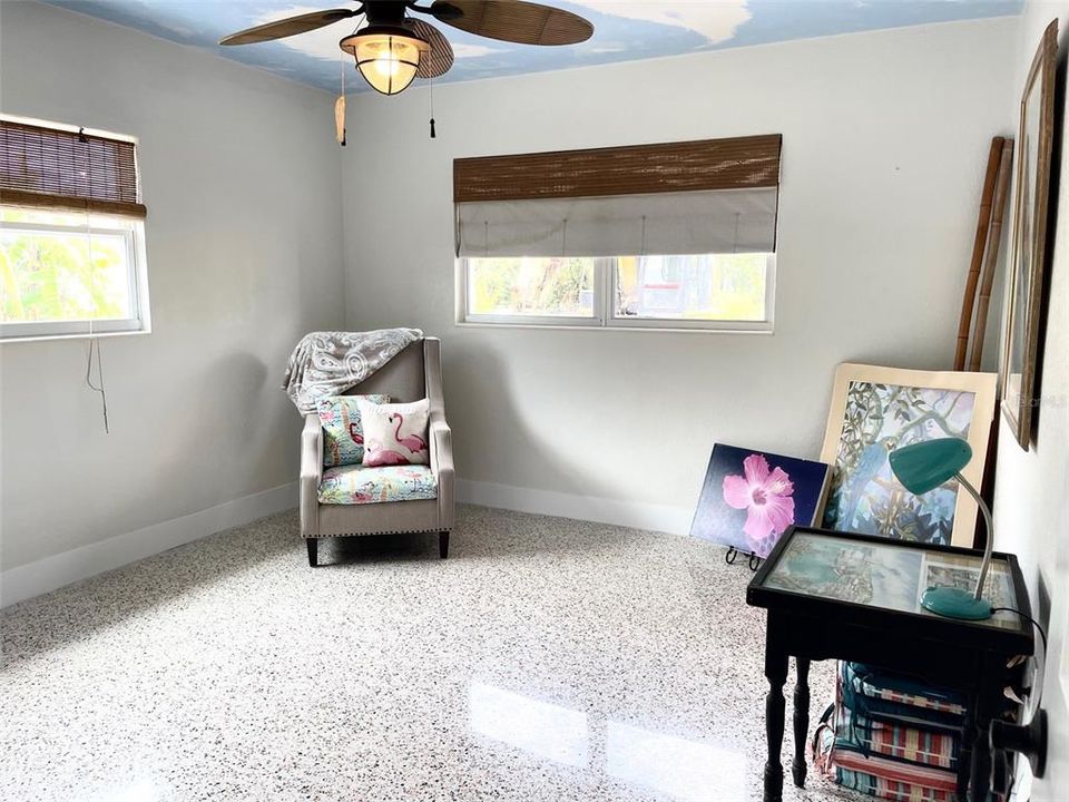 BEDROOM 13X12, BEAUTIFUL FLOORS, VIEW OF BACK YARD, ROOM FOR A KINGSIZED BED