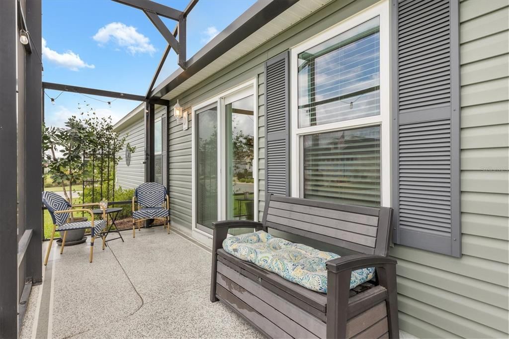 SCREENED PORCH WITH BIRDCAGE