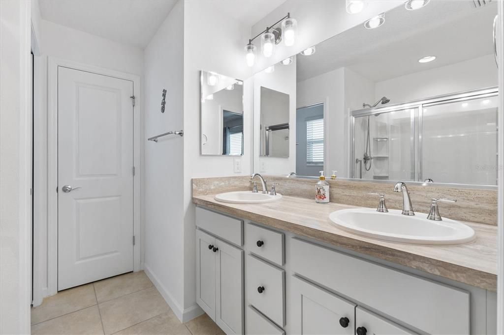 PRIMARY BATHROOM WITH DUAL SINK VANITY