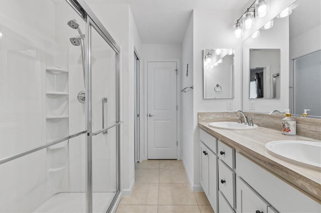 PRIMARY BATHROOM WITH DUAL SINK VANITY