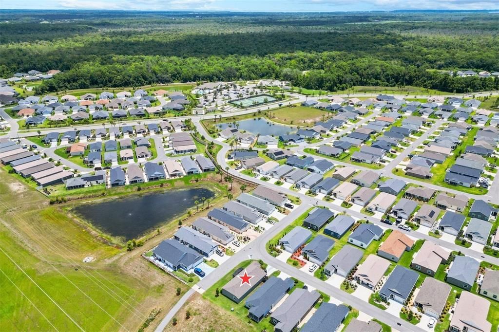 TOP VIEW OF HOME SHOWING NICE CORNER LOT