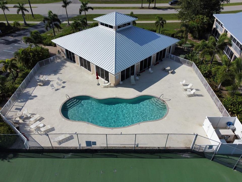 Club house and pool.