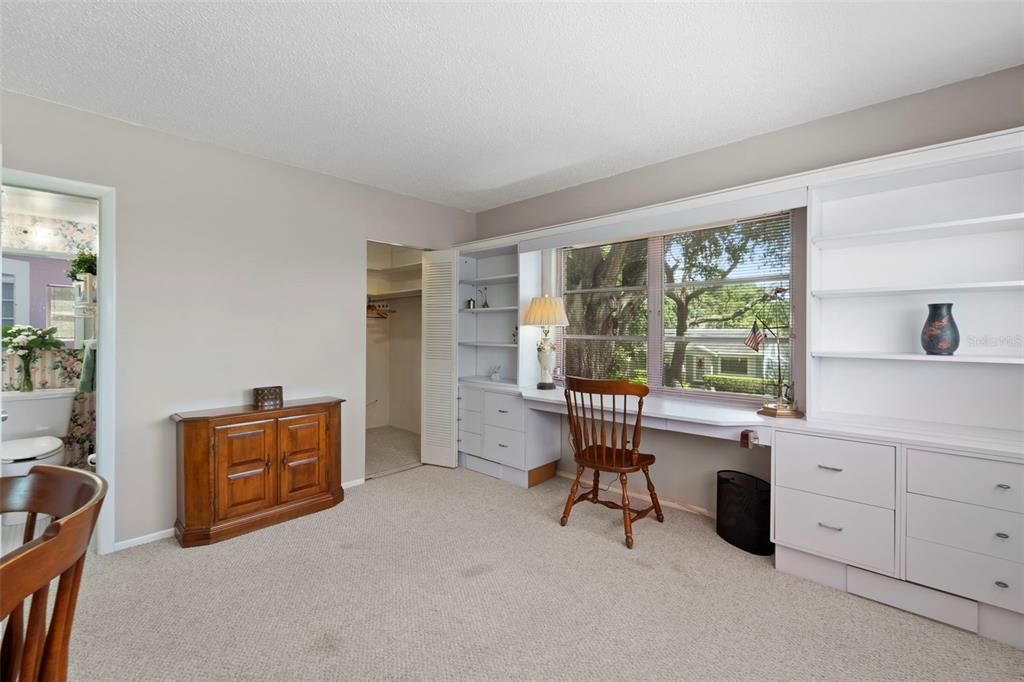 Primary Bedroom with Built-in Shelving