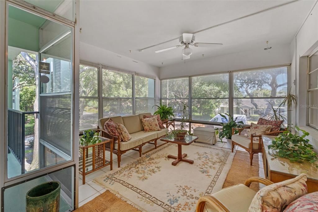 Extra Wide Patio with Ceiling to Floor Windows