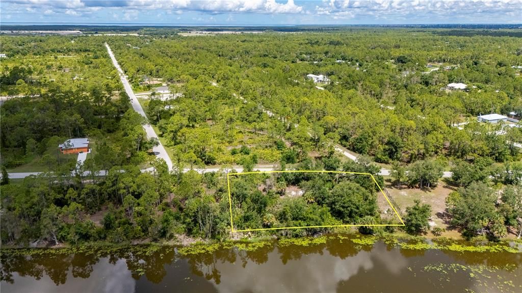 Aerial facing west