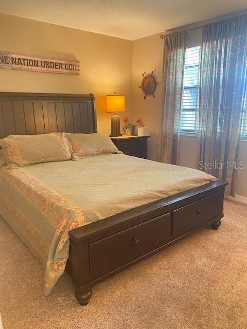 Guest bedroom with storage drawers