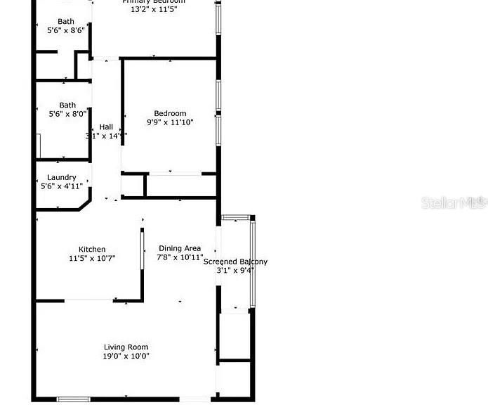 floor plan provided by seller