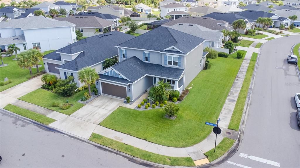 Aerial of Corner Lot