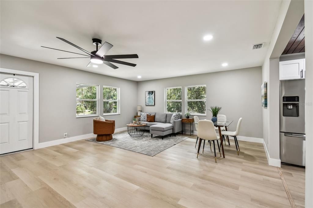 Living room/dining room combo