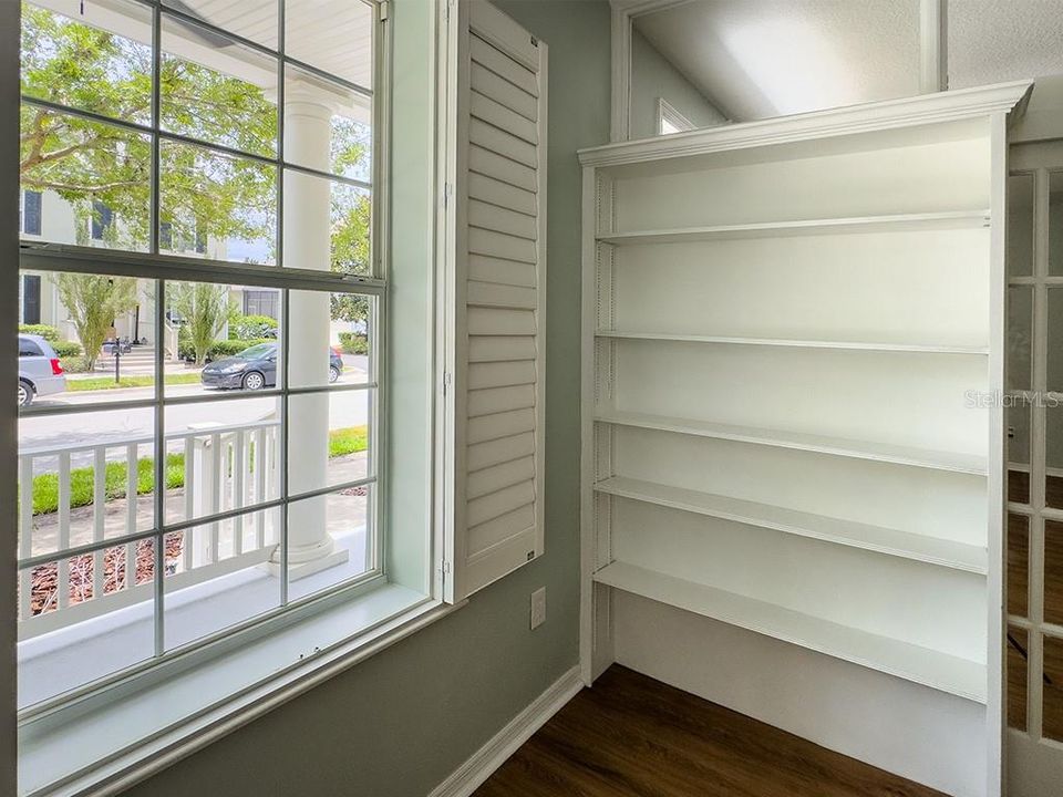 Library / Office window & bookshelf