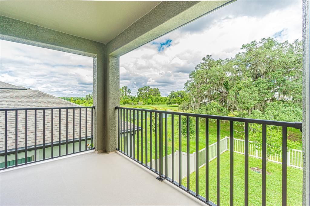 Owner's retreat private balcony overlooking beautiful green spaces