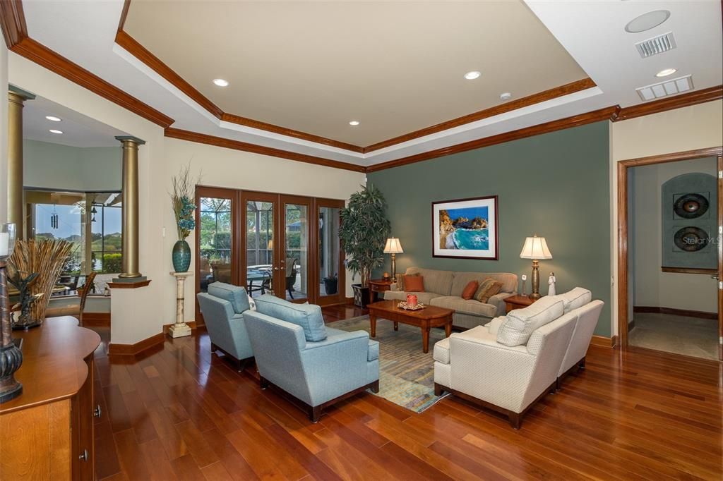 Double Atrium doors in living room