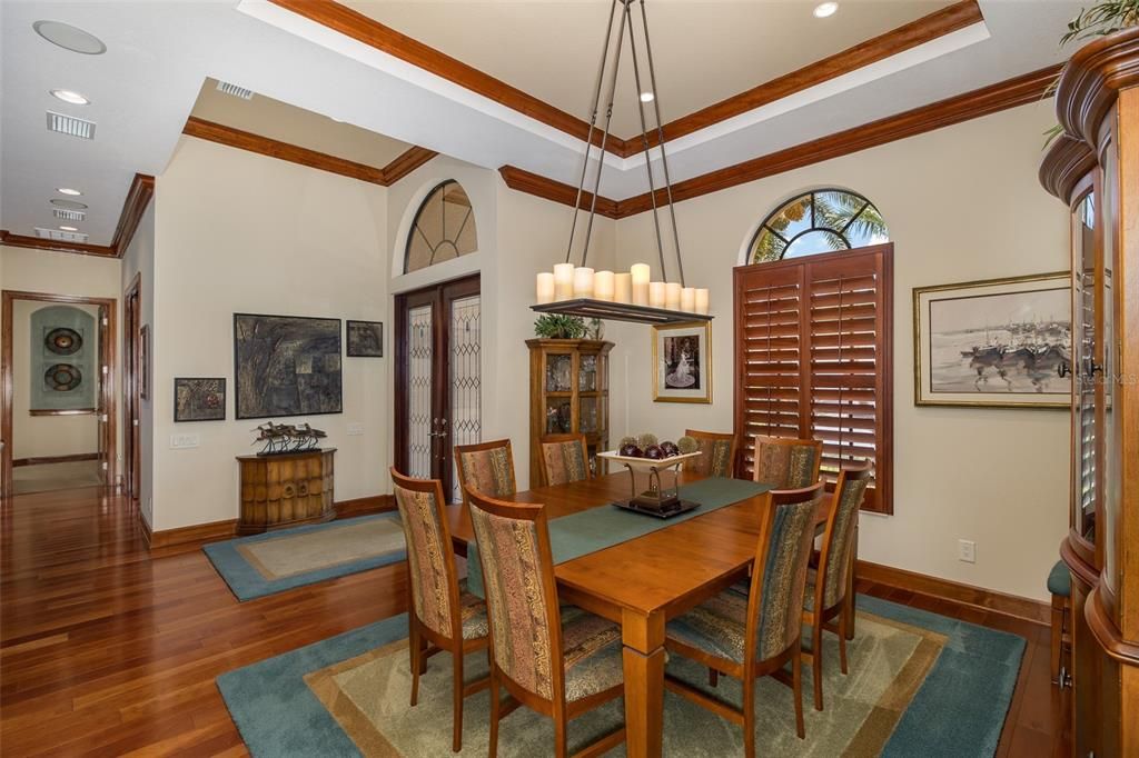 Formal Dining room adorned w/wood floors