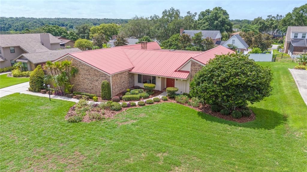 Large double driveway and side facing garage