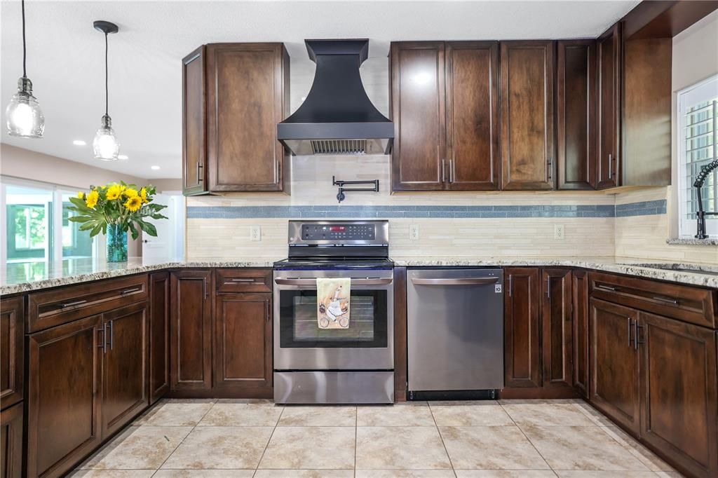 Kitchen with Wood Cabinets