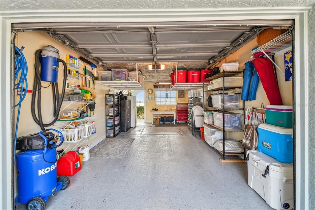 Oversized garage with a water view!