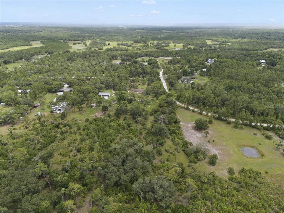 Aerial Directly from the Back of the Property
