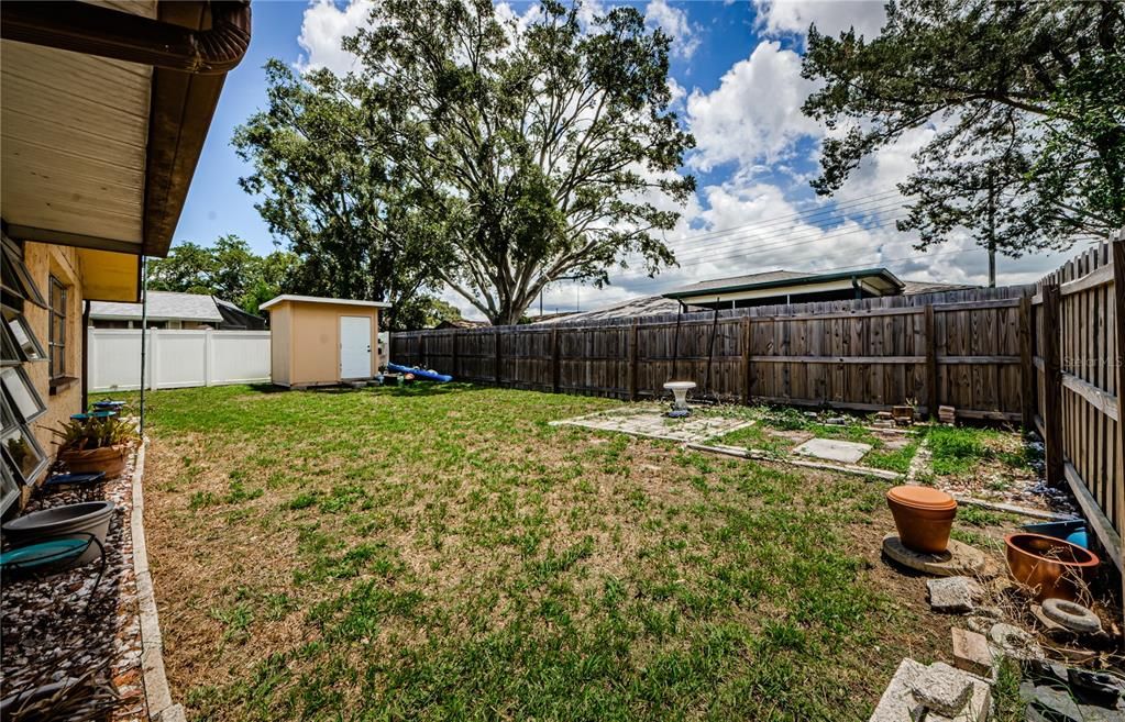 Fenced Back yard