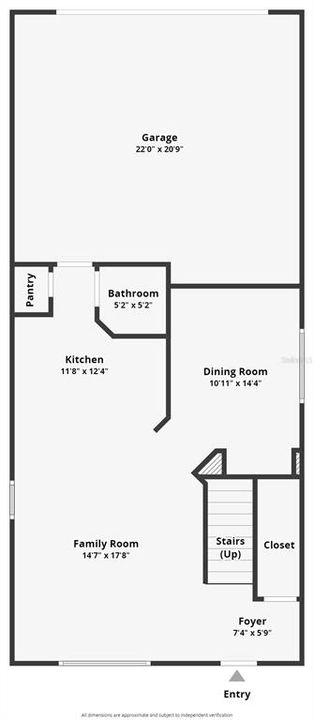 Floor plan level one.