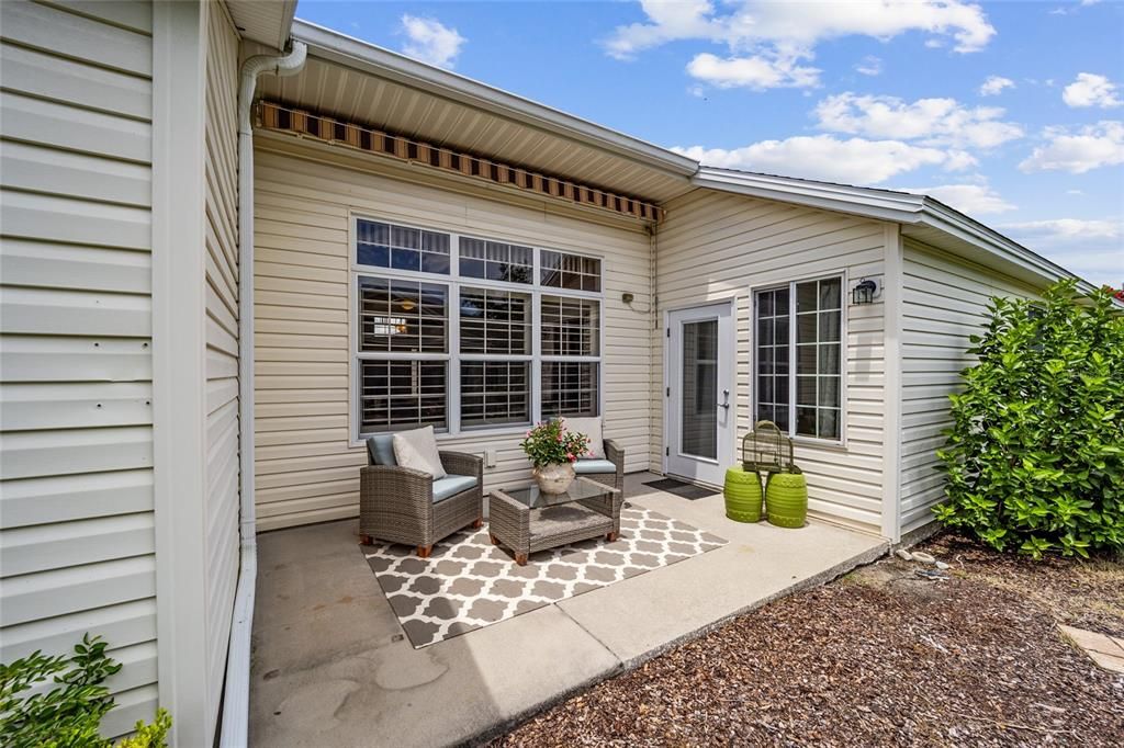 Back Patio - retractable awning