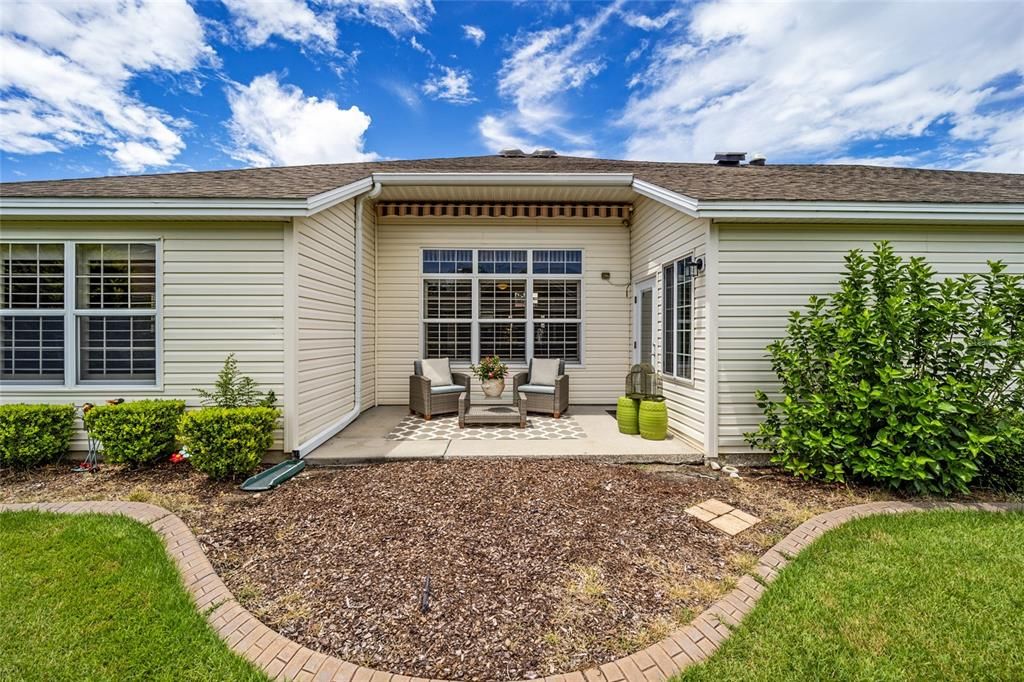 Back Patio - retractable awning