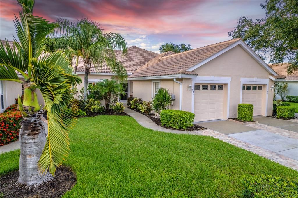 Private walkway to the front door