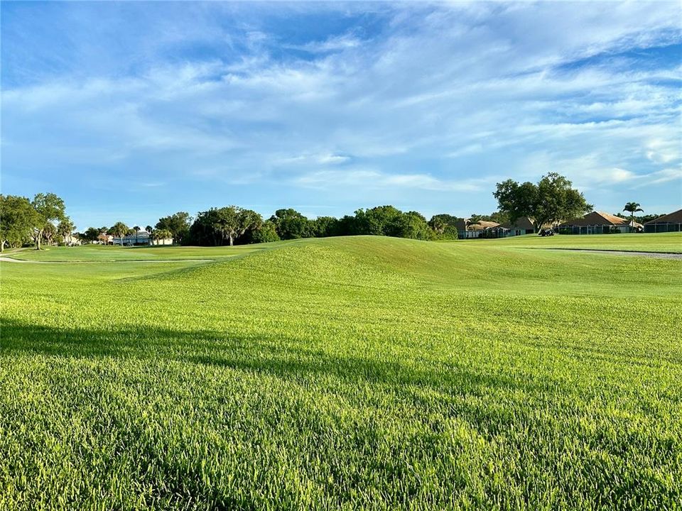 View of 14th fairway from the lanai