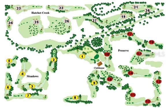 The three 9 hole courses at Pelican Pointe